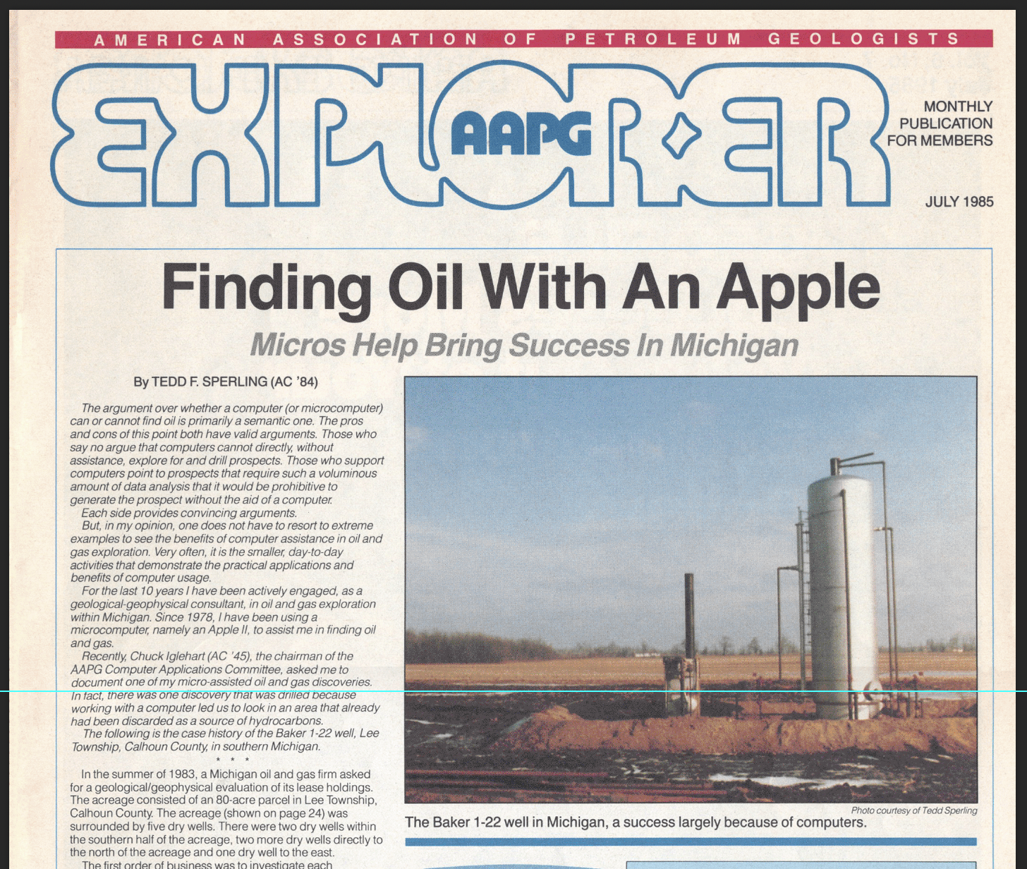 AAPG Explorer July 1985